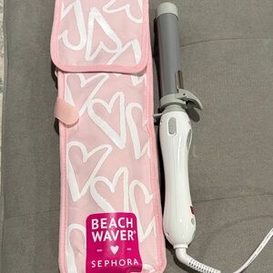 Curling Iron with Pink Heart Case